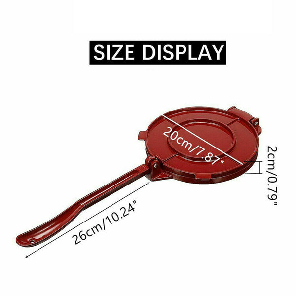 Aluminum Tortilla Press Maker Folding DIY Flour Corn Baking Gadget (Red S) A#S