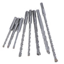 8pcs Electric Rotary Hammer Concrete Drill Bit Straight Shank Drilling Tool