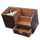 1pcs PU Leather Multi-function Desk Stationery Organizer Storage Box Pen/Pe