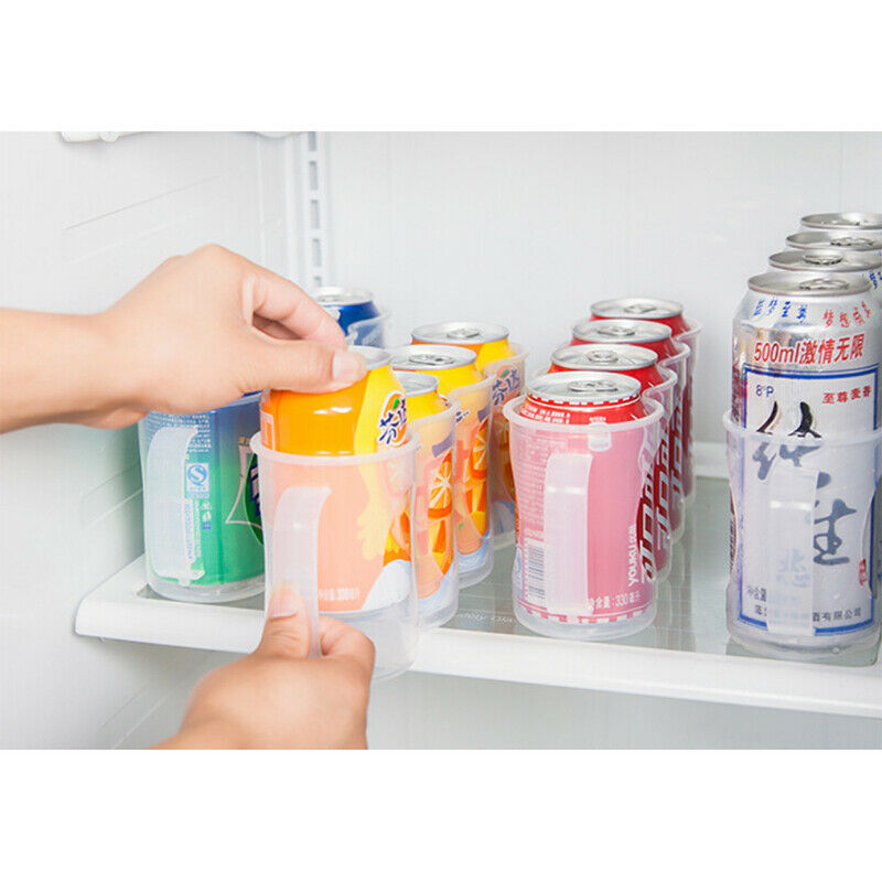 1 x Beer Soda Can Storage Holder Kitchen Fridge Space Saver Organizer Ra RYU