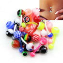 20Pcs/Set Mixed Acrylic Navel Button Belly Bar Ring Piercing Body Jewe OZ