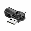 2 in 1 USB OTG Card Reader Micro USB OTG TF SD Card Reader Adapter (Blue)