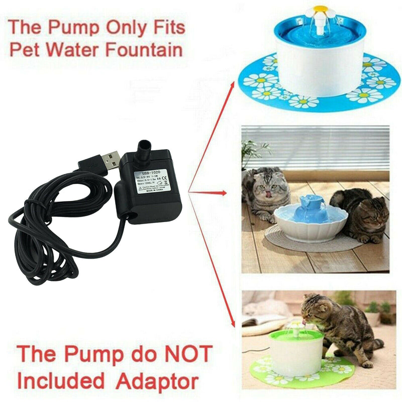 Pet Water Fountain Replacement Pump - Works for Ceramic Dog and Cat Drinking