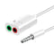 3.5mm Audio headset mic splitter cable adapter for headset earphone phone ON