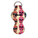 Waterproof Neoprene Floral Lipstick Chapstick Lip Balm Holder Bag Key Chain JR