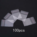 100pcs Clear OPP Bags Self Adhesive Seal Plastic Sequins Jewelry Container A