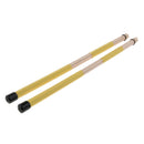 2x Drum Sticks Drumstick Brushes Percussion Parts for Jazz Folk Music Yellow