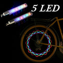 2x 5 LED Flash Light Bicycle Motorcycle Car Bike Tyre Tire Wheel Valve Lamp Top