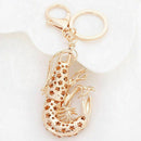 Cute shrimp Rhinestone Keychain Animal Keyring Car M2Y7