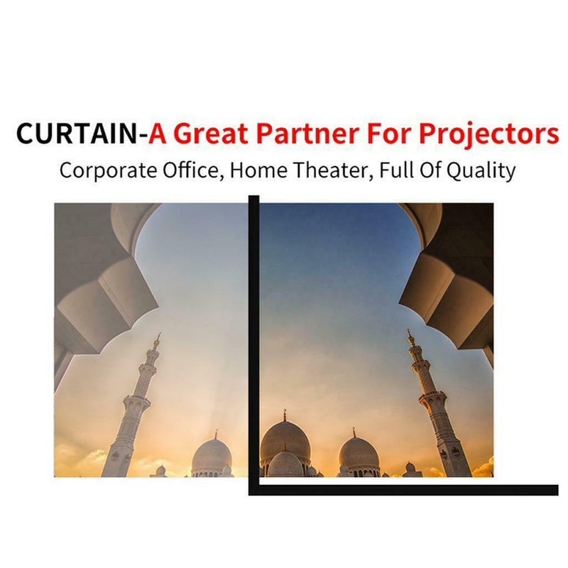 Projector Simple 150" inch 16:9 HD Foldable Screen for Home Theater Office