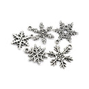 15pcs Tibetan Christmas Snowflake Charm Pendant Diy Necklace Bracelet Craft ã€NME