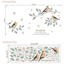 Cartoon birds tree branch wall decals living room bedroom pvc diy mural art FT