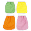 1PC Shower Exfoliator Two-sided Bath Glove Body Cleaning Scrub Mitt Random