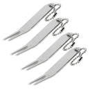 4 Count 3 x0.6 inch Metal Bending Golf Divot Repair Tool Pitch Repairing Fork