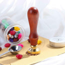 Retro Plant Pattern Sealing Wax Wood Handle Wax Seal Stamp for Letter (F40)