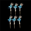 24pcs ballerina fairy cupcake topper dancing girl cake insert card party TO