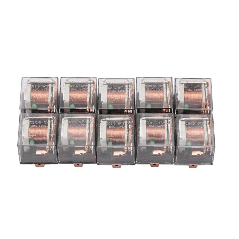 10Pcs Waterproof Automotive Relay 12V 80A 4Pin Car Control Device Car Relay Q3U4