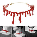 Halloween Red Blood Drip Plastic Chocker Necklace Gothic Fashion Jewellery B Cy