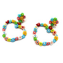 Flower Rice Beads Love Earrings Colorful Rice Beads Earrings Fashion Mixed