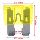 50 Pcs Medium Blade Fuse Assortment  Zinc Film Auto Car Motorcycle 2A To  IO BX
