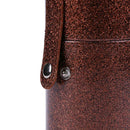 Portable PU Leather Cosmetic Storage Box Makeup Pen Brush Cup (S Brown) A