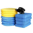 13Pcs Blue Microfiber Foam Soft Pads Waxing Buffing Polishing Foam Cleaning Pads