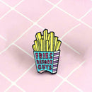 Creative French Fries Pin Brooches Milk Enamel Badge Jewelry Gift (Style 1) A