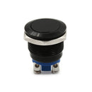 1PC 19mm waterproof black momentary metal push button switch flat top  O YA BX