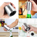 Portable Stainless Steel Automatic Push Down Soda Beer Wine Cap Bottle Opener