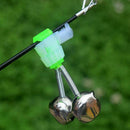 10pcs Twin Bell Fishing Bite Alarms Outdoor Night Fishing Rod Tip Clips