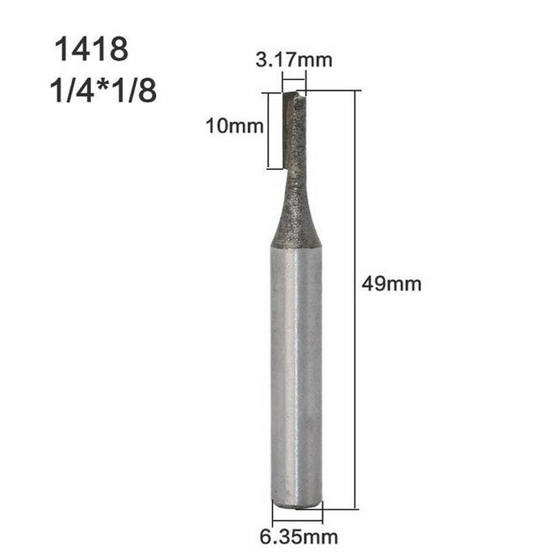 3 Pack Straight Carving Wood Engraving Milling Cutter 1/4 Shank Router Bit for