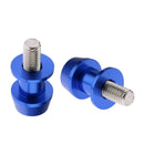 2pcs Motorcycle CNC Swingarm Swing Arm Spools Sliders Stand Bobbins 6mm Blue