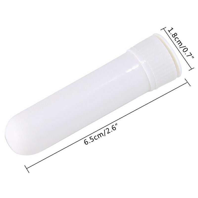 10x Essential Oil Aromatherapy Blank Nasal Inhaler Tubes Complete Stick Empty Gw