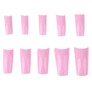 500pcs French Tips False Nail Half Cover Acrylic Gel Nail Art Tool (Pink) A