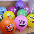 20Pcs Cute 12"  Face Expression Latex Colorful Balloons Party Wedding'Decor