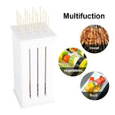 16-Holes Easy Barbecue Kebab Meat Maker Box Meat Grill 16 Skewers Bamboo Wi L6O2