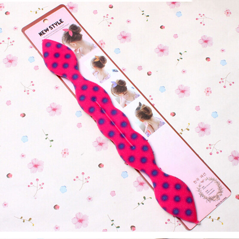 Fashion New 1x Rabbit Ear Magic Sponge Hair Styling Curler Roller Donut Bun MO