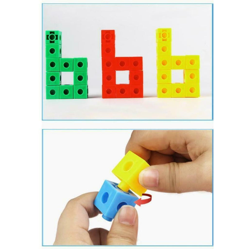 50Pack Snap Cubes Math Linking Cubes Interlocking Counting Blocks Learning Toys