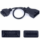2pcs 12Pin OBD1 to 16 Pin OBD2 Convertor Connector Adapter Cable For Chevrolet