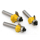 3Pcs Flush Woodworking Milling Cutter Router Bit 8mm Shank