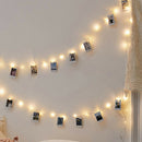 4m LED String Lights Card Photo Clip Holder Fairy Garland Lamp (Warm White) A