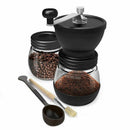 Manual Coffee Grinder With Ceramic Burrs, Hand Coffee Mill With Two Glass J H4M5