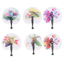 2 Pcs Paper Chinese Oriental Folding Hand Held Fans.Ideal Size For Handbags 3C