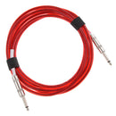118inch Plug Lead Guitar Bass Instrument To Amp Audio Cable Straight Red Musical