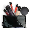 Multifunctional PU Leather Cosmetic Bag Makeup Brush Storage Bags (Black) A