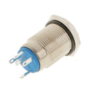 Switch Push Button On Off Latching 12v Green LED Stainless Steel 16mm