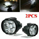 Car Motorcycle Headlight Spot Fog Lights 6 LED Front Head Waterproof New U3 T3I8