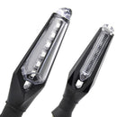 12V 10LED Amber+Blue Motorcycle Turn Signal Indicator Light Blinker Lamp ClearOZ