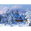 5D DIY Round Drill Diamond Painting Snow Hut Cross Stitch Embroidery Mosaic