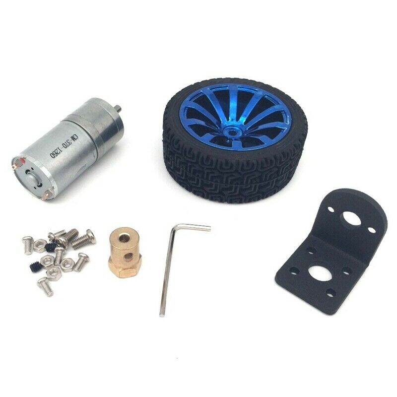 DC 12V Encoder Motor Gear 4Mm Shaft with Mounting Bracket Coupling 65Mm Whe S5R6